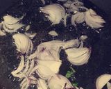 A picture of step 2 of Spicy fried potato sabzi.