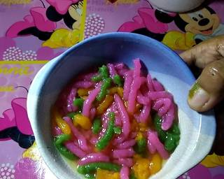 CENDOL pelangi tepung HUNKWE - Step 4