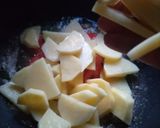 A picture of step 3 of Pickles chilli potatoes.