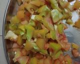 A picture of step 1 of Green tomato sabji.