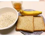 รูปขั้นตอนการทำที่ 1 ของ 🥪แซนด์วิชข้าวโอ๊ตบานาน่า🍌