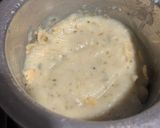 A picture of step 3 of Farfalle paste in potato sauce.