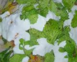 A picture of step 3 of Schezwan pepper chicken roast.