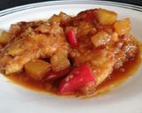 Foto del paso 14 de la receta: Pollo a la naranja con piña y pimientos
