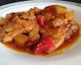 Foto del paso 14 de la receta: Pollo a la naranja con piña y pimientos