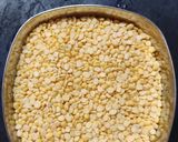 A picture of step 1 of Moringa moong dal / munagaku pesara pappu.