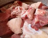 A picture of step 1 of Beef achar gosht.