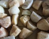 A picture of step 1 of Sig's vintners potatoes.