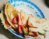 Hình bước làm 2 của món Banh crepe nhân mặn