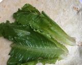 A picture of step 3 of Tortilla chicken wrap.