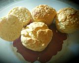 A picture of step 4 of Savory scones with feta cheese and grilled peppers, tomato.