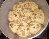 A picture of step 1 of Brown Buns with chocolate shavings.