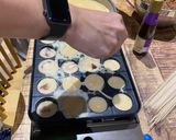 A picture of step 5 of Takoyaki using plain flour / octopus balls 🐙.