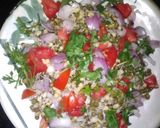 A picture of step 7 of Moong sprouts chaat.