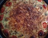 Une image de l'étape 6 de Quiche express sans pâte aux champignons et lardons.