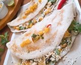 A picture of step 23 of Spicy Mango salsa stuffed Dosa with Mango Sauce.