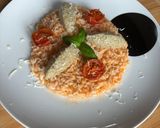Foto del passaggio 8 della ricetta #597 Risotto con pomodoro, quenelle di melanzane e pomodorini grigliati 🍚🍆🍅