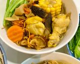 Hình bước làm 5 của món Gà tiềm 8 loại nấm 🍄‍🟫🍄