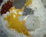 A picture of step 1 of Lauki ke pakode (Crispy bottle gourd fritters).