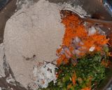 A picture of step 1 of Ragi rotti with egg burji.