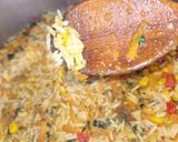 صورة لخطوة 2 من وصفة رز ع خضار بالدجاج