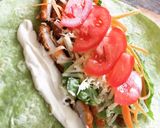 A picture of step 2 of Crispy Chicken & Salad Wraps.