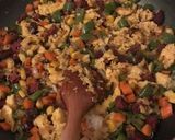 A picture of step 3 of Emre’s Fried Rice (with a Turkish Twist).