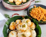 A picture of step 1 of Ammini kozhukattai, mini rice dumplings.