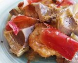 Foto del paso 12 de la receta: Patatas a la importancia con alcachofas confitadas y jamón ibérico