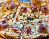 Une image de l'étape 5 de Tarte salée à la ricotta et jambon de Parme.