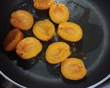 A picture of step 1 of Saganaki with Apricots and Graviera Cheese.