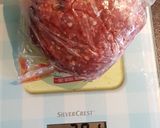 A picture of step 1 of Hearty Beef & Barley Soup.