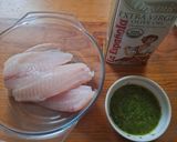 A picture of step 1 of White Fish Fillets Marinated with Cilantro and Olive Oil.