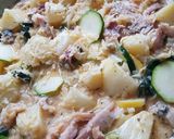 Cukiniowa fritata ze smażonym karasiem krok przepisu 6 zdjęcie