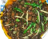 A picture of step 5 of Keema palak.