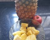 A picture of step 1 of PineappleApplejuice# themechallenge.