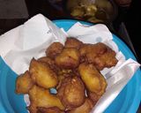 A picture of step 5 of Deep fried drop scones.
