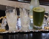 A picture of step 2 of Mint Masala soda.