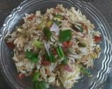A picture of step 6 of Leftover fried rice in cabbage cups.