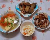 Hình bước làm 2 của món Canh cà chua nấu đậu hũ non