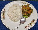A picture of step 4 of No Onion No Garlic Special Okra / Bhindi Masala.