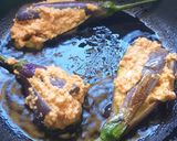 A picture of step 2 of Brinjal dip Dal curry.