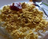 A picture of step 5 of Ghee methakoot rice.