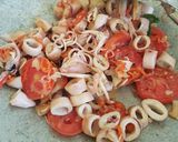 Foto langkah ke 4 dari resep Cumi Asin Saus Tiram.