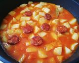 Foto del paso 2 de la receta Papas con chorizo picante y carne picada
