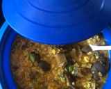 A picture of step 4 of Brinjal and moong dal curry.
