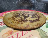 Foto del paso 9 de la receta: Panqueques 🥞 de harina de avena con plátano 🍌 con pasas 🍇 y algarrobina 🍯