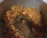 A picture of step 4 of Black eyed peas with chapati.