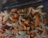 A picture of step 5 of Roasted Sweet Potato and Onion (Great accompaniment for soups!).