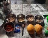 A picture of step 1 of Alphonso mango sooji dry fruits cake.
